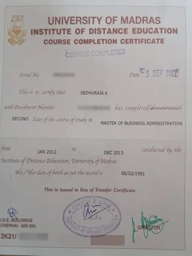 sample certificate